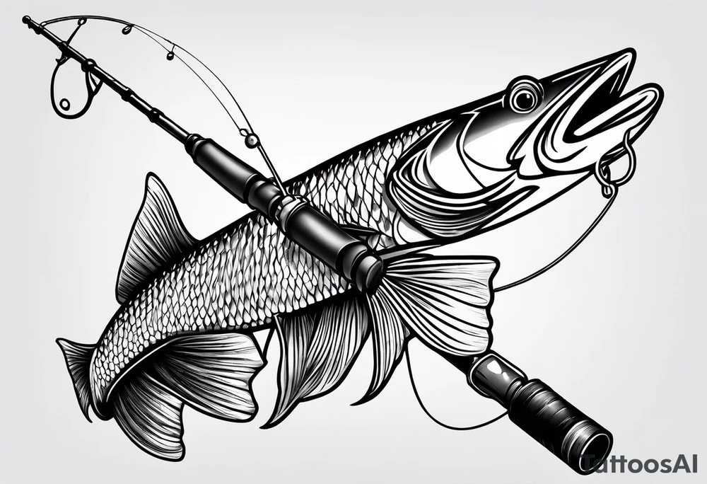 Fishing pole
no fish tattoo idea