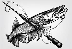 Fishing pole
no fish tattoo idea