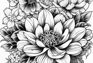 half sleeve japanese floral tattoo idea