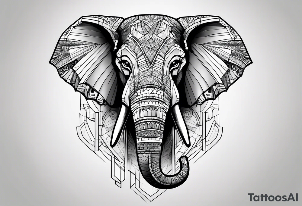 Lego Elephant head tattoo idea