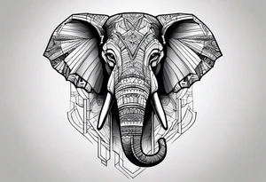 Lego Elephant head tattoo idea