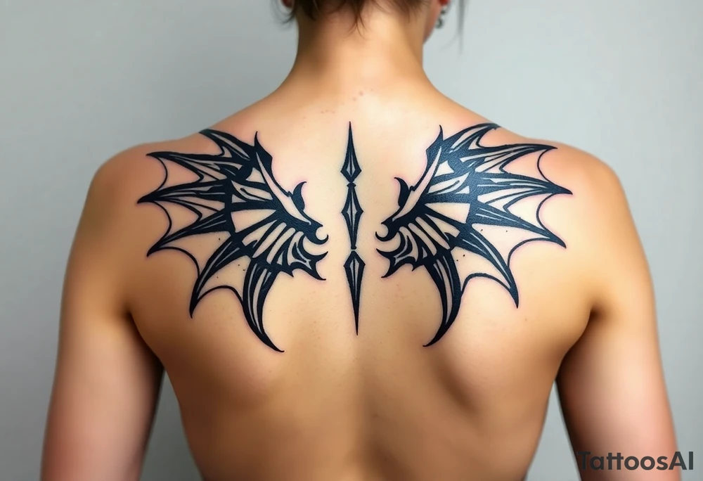 Dragon wings tattoo idea