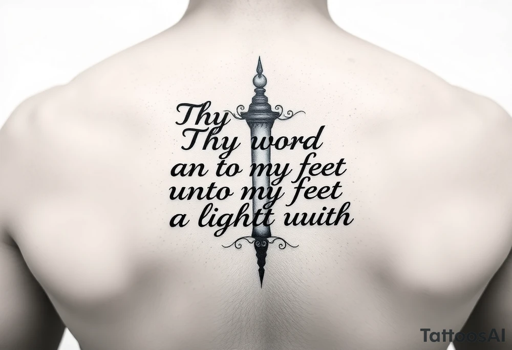 "Thy word is a lamp unto my feet a light unto my path." tattoo idea