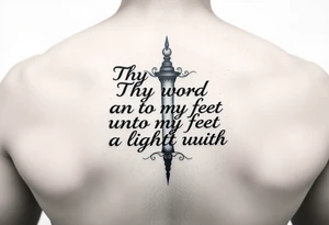 "Thy word is a lamp unto my feet a light unto my path." tattoo idea