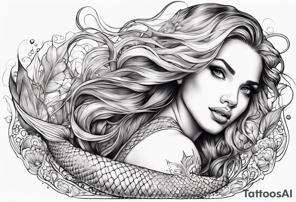 mermaid tattoo idea