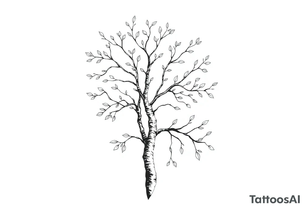 birch tree tattoo idea