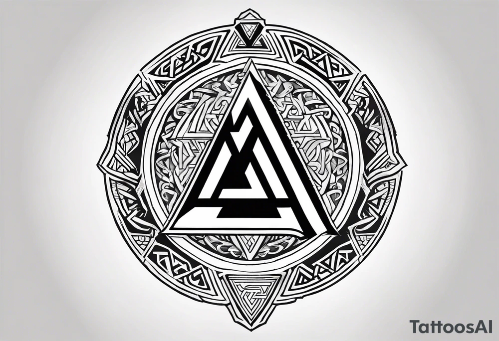 Valhalla shield valknut tattoo idea