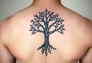 Kabbalah tree of life sefirot ten roots branches - a lively organic style combined with the official scheme of sephirot tattoo idea