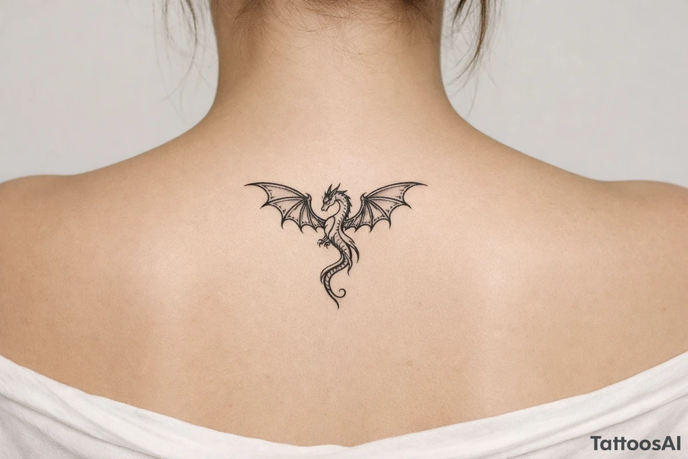 Fourth wing dragon tattoo tattoo idea