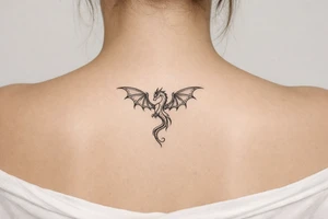 Fourth wing dragon tattoo tattoo idea