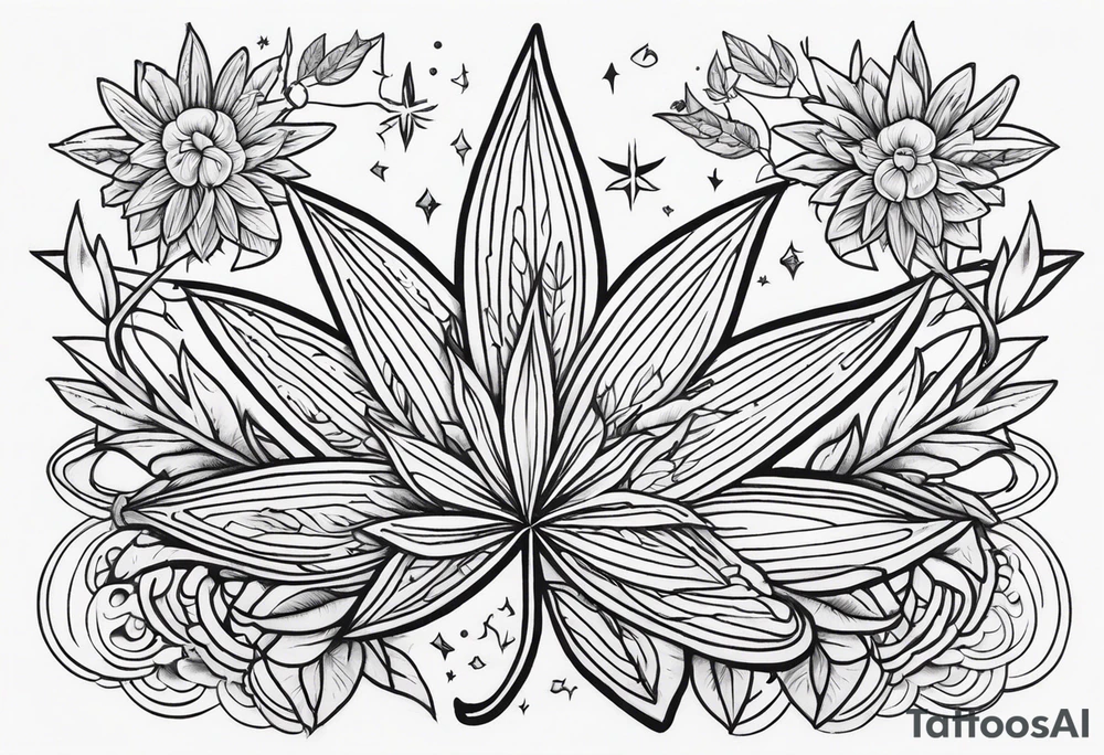 Marijuana and Psychedelic inspired tattoo tattoo idea