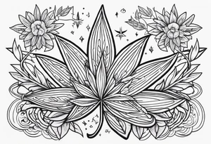 Marijuana and Psychedelic inspired tattoo tattoo idea