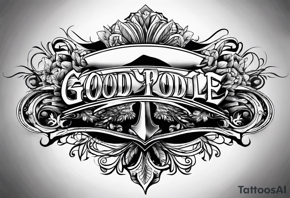 the word "good" tattoo idea