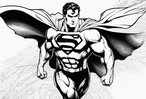 superman flying tattoo idea