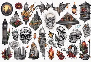 lost in the city tattoo idea