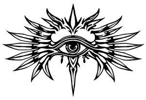 eye of horus with rays coming out of it tattoo idea