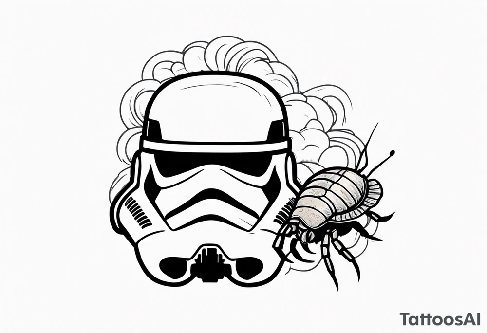 storm trooper helmet and a hermit crab inside tattoo idea storm trooper helmet and a hermit crab inside tattoo idea
