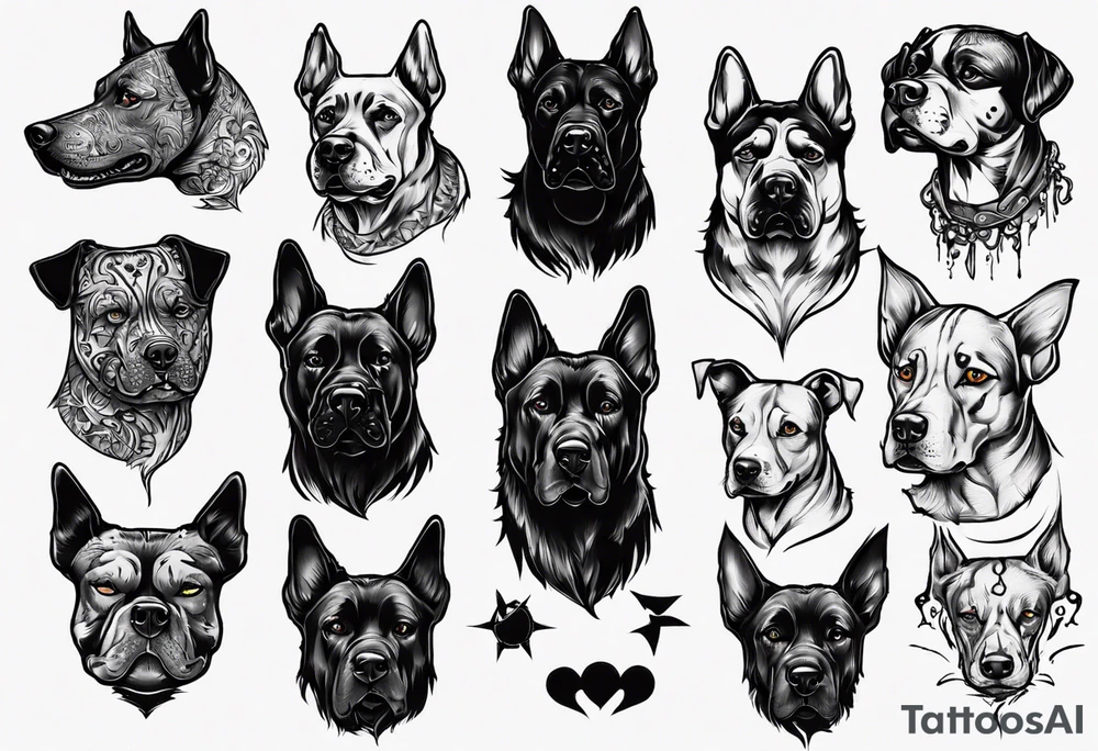 black dog tattoo idea