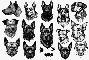 black dog tattoo idea