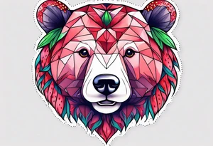 Strawberry bear tattoo idea