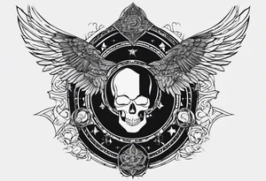 I want a minimalist symbol depicting good vs evil tattoo idea