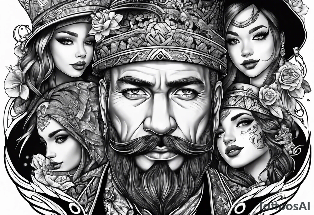 Father of 3 girls tattoo idea