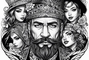 Father of 3 girls tattoo idea