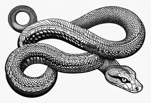 snake with size 4x10 tattoo idea