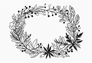 Festive Christmas Wreath tattoo idea