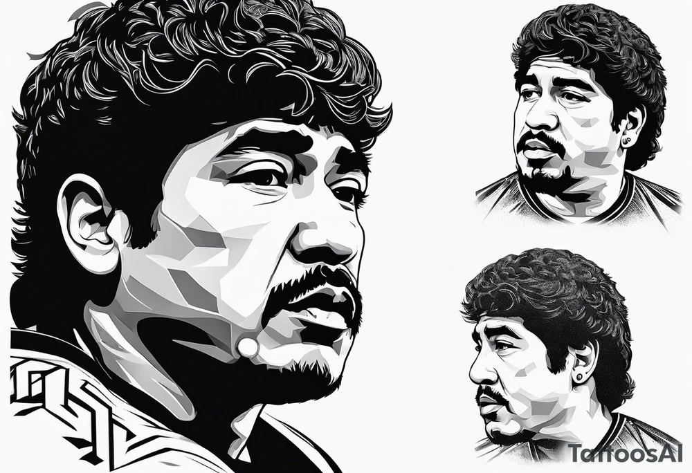 Maradona with a ball tattoo idea