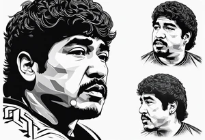 Maradona with a ball tattoo idea