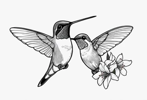 Propose moi un tatouage dans le dos les éléments sont : colibri carte de la Martinique fleur de prunus du Japon tattoo idea