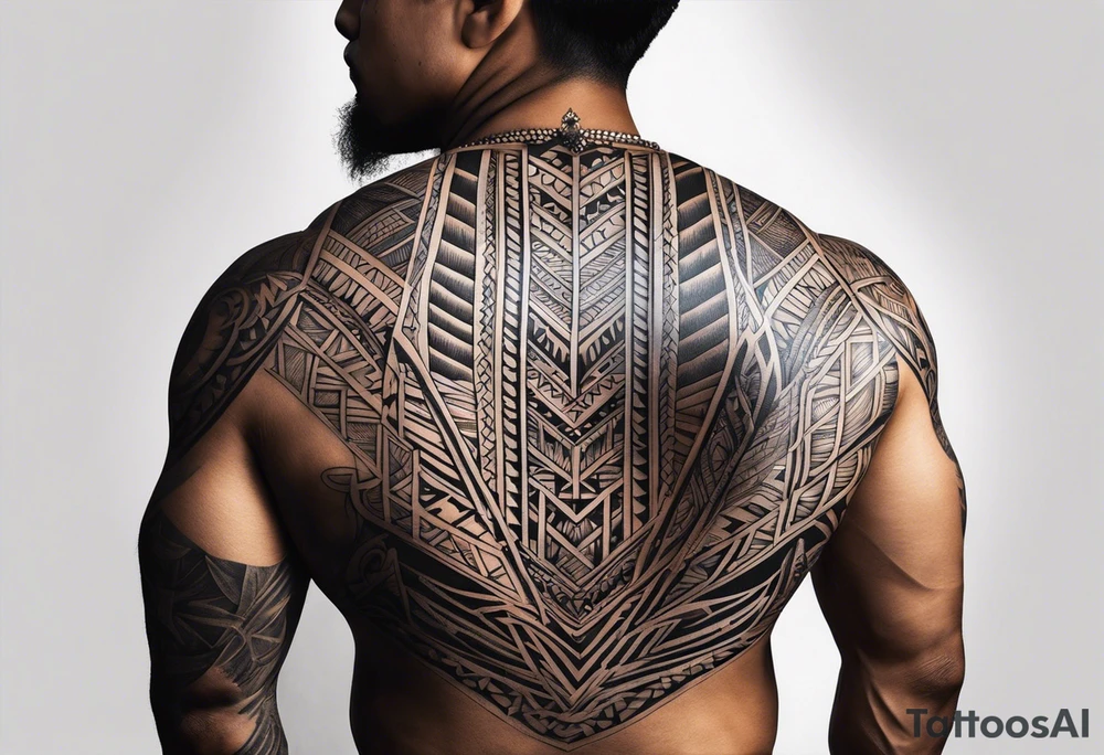 Samoan pe'a inspired back tattoo tattoo idea