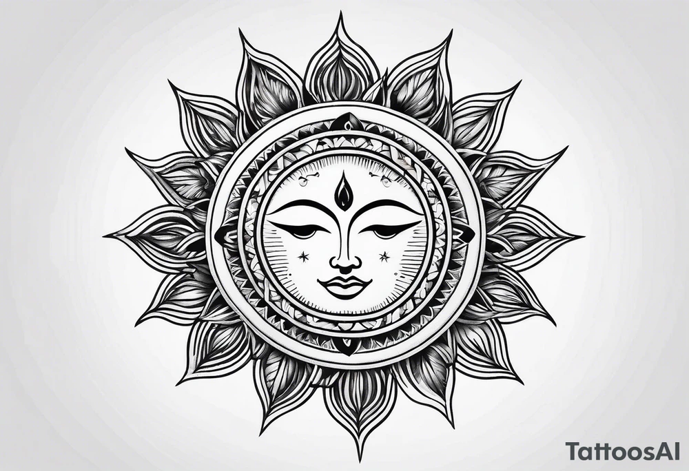 minimalist
sun tattoo idea