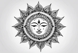 minimalist
sun tattoo idea