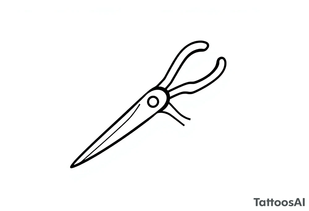 Scissors cutting tattoo idea