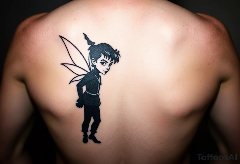 Peter Pan and his shadow. But the shadow is actually Michael Jackson. tattoo idea