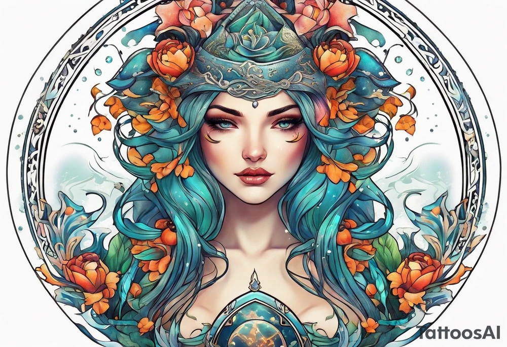 Pisces zodiac tattoo idea