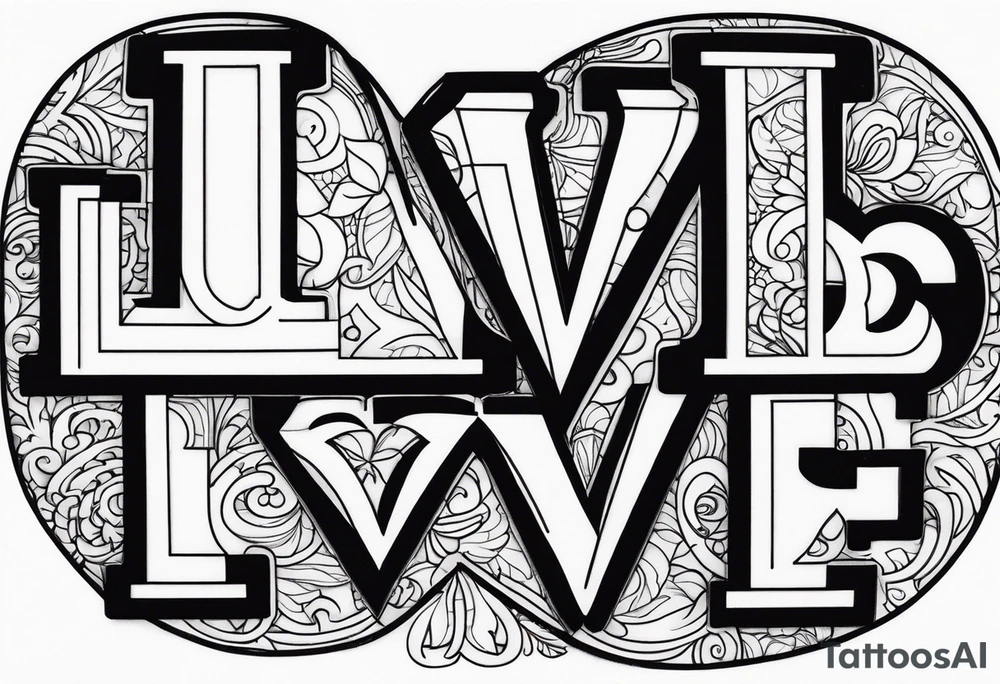 love text tattoo idea