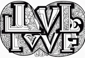 love text tattoo idea
