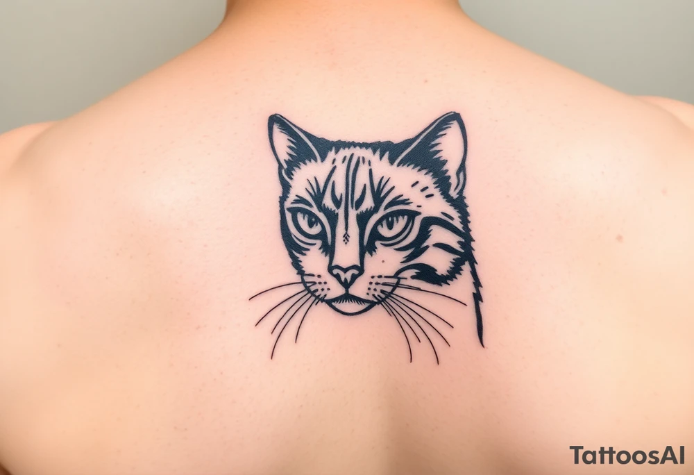 black cat tattoo idea