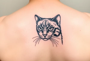 black cat tattoo idea