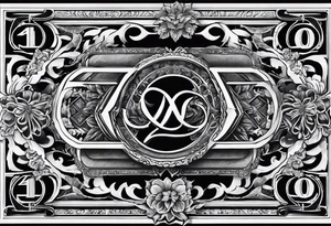The year 1974 on a 100 dollar bill tattoo idea