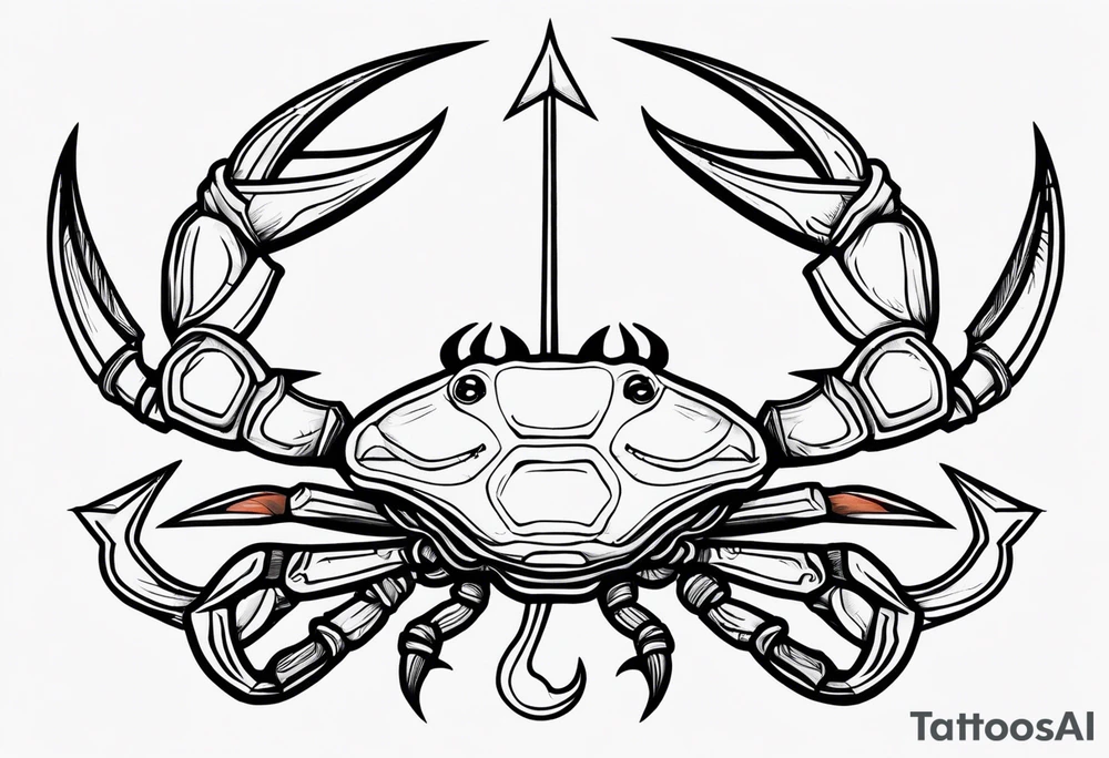 Crab Anchor Arrow tattoo idea