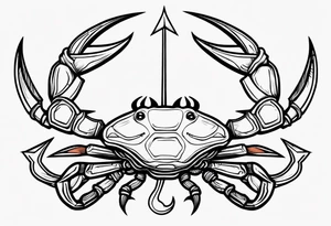 Crab Anchor Arrow tattoo idea