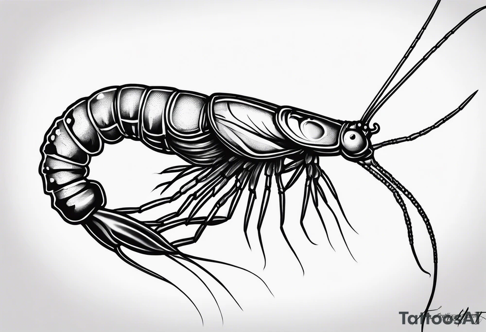 Freshwater shrimp tattoo idea