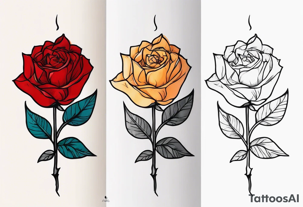 Zwei Rosen mit Leuchtturm tattoo idea