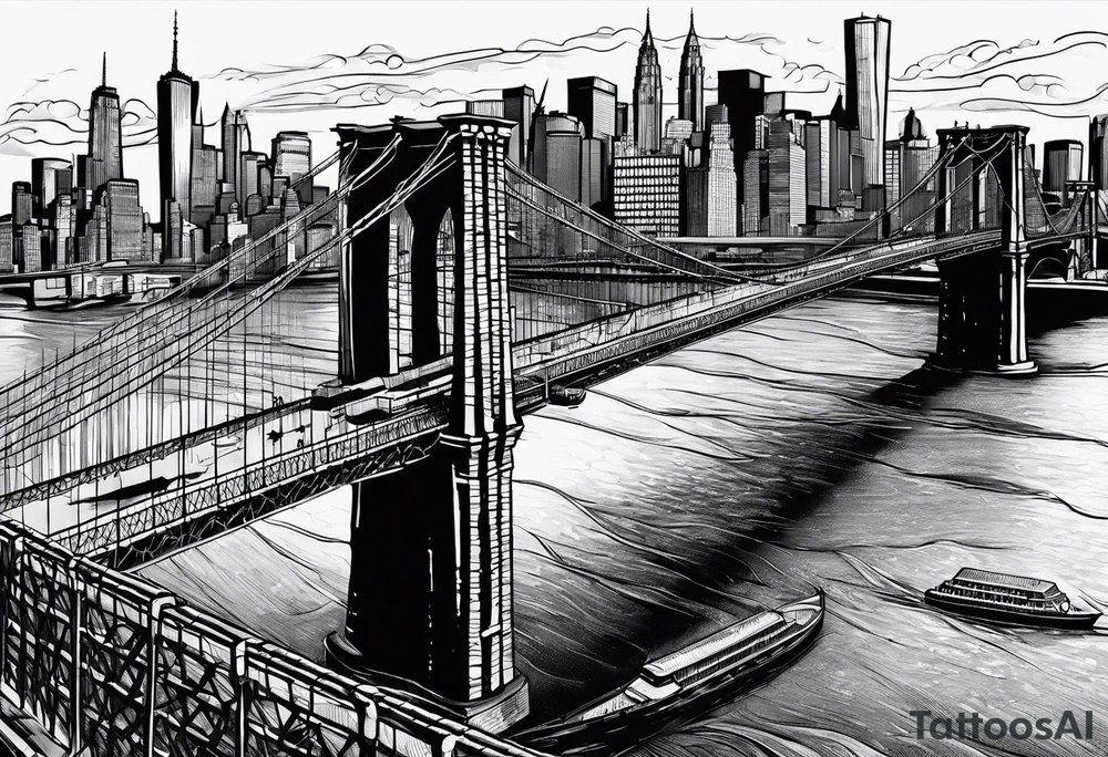 Brooklyn bridge tattoo idea