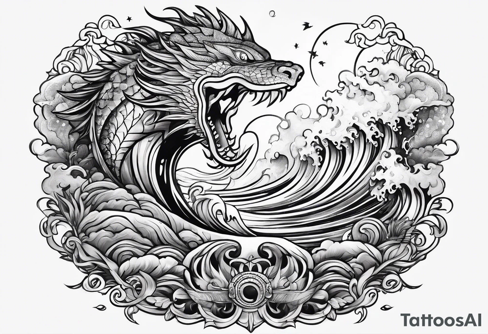Mythical sea tattoo idea