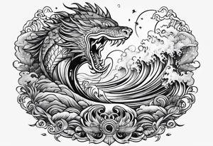 Mythical sea tattoo idea
